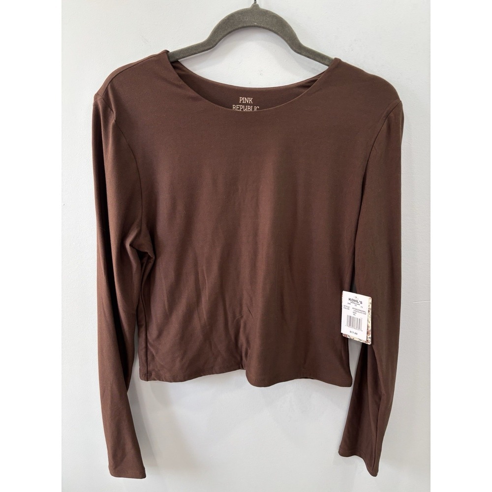 Pink Republic Brown Long Sleeve Tee